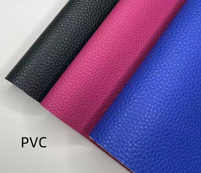 PVC leather material for fashion bags close-up
