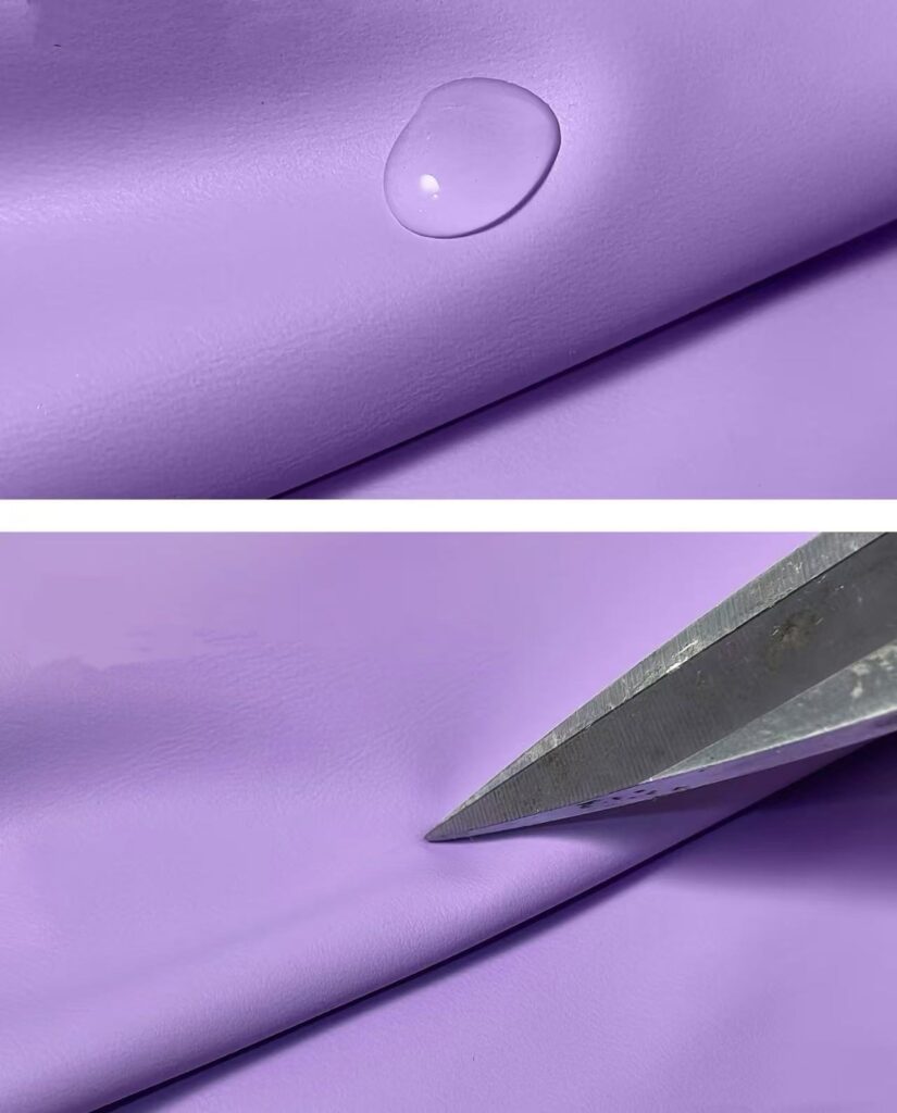 PVC synthetic leather features waterproof and scratch-resistant properties.